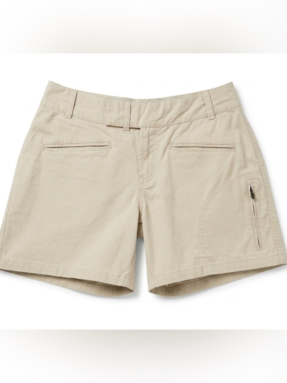 Columbia Sportswear XCO Hiking Shorts Khaki Tan Size 10 5” Inseam Zipper Pocket
